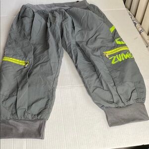 Zumba Fitness Gray and Neon Yellow Joggers